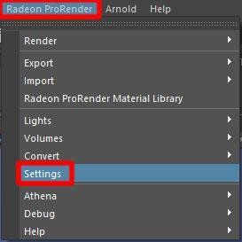 Select Radeon ProRender